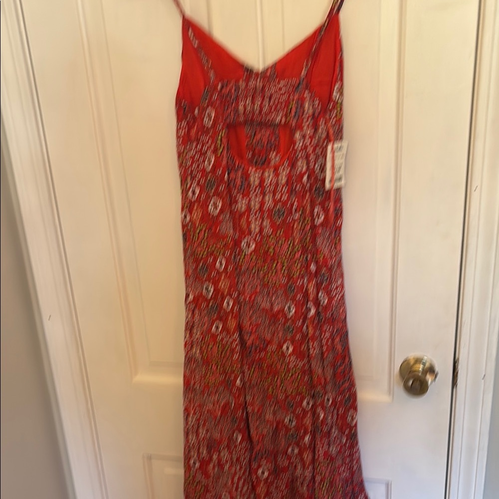 Red floral midi dress - Picture 4 of 6